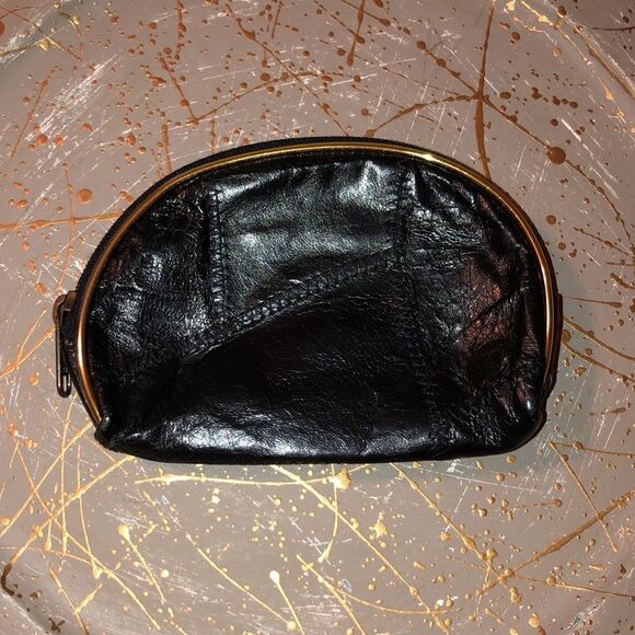 Paris Faux Patch Leather Black Gold Metallic Nesting Travel Bags - Picture 8 of 13